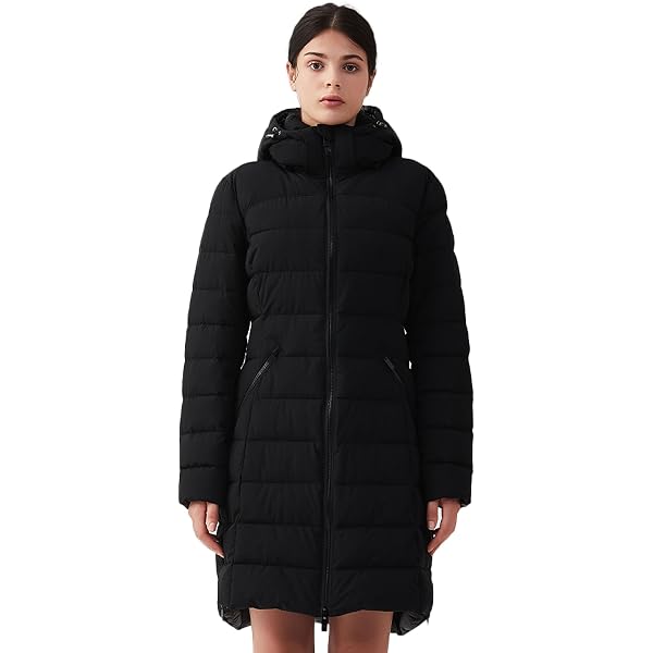 Marikoo Long Winter Jacket for Women | Quilted, Puffy Ladies Coat